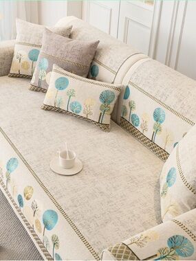 Boho Quilted Chenille Loveseat Furniture Cover 1Pc. Rectangular 36x63